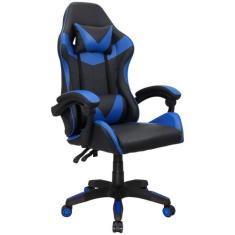 Cadeira Gamer Couro Giratória TR-MÁX - Lianto Decor, Azul