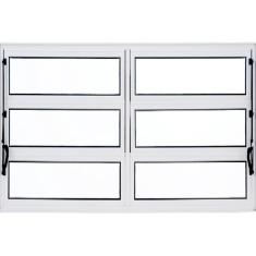 Janela Basculante de Alumínio 0,60x1,50 Branco Duplo
