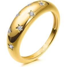 Anel Solitário Noivado Compromisso Namoro Banhado A Ouro Rosê 18k - Je