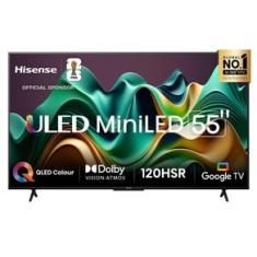 Smart TV 55" UHD 4K Mini LED Hisense 55U6N Google TV, Processador com AI, HDR10+, Dolby Atmos, Sports Mode, Game Mode Plus e Compatível com Alexa