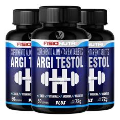 Kit 3 Argi Testol H Plus 60 Tabletes