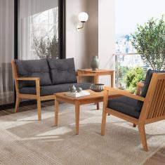 Sofá 2 Lugares Riade Acquablock Stain Jatobá/Preto