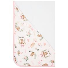 Toalha de Banho Bebê Ursinhos Rosa 90X70 cm - Hug