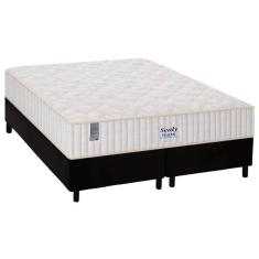  Cama Box King: Colchão Molas Ensacadas Plumatex MasterPocket Miami + Base CRC Courano Black(193x203)