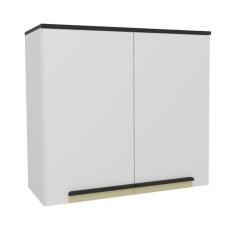 Armário Aéreo 80cm 2 Portas Cozinha Flórida Branco Artico