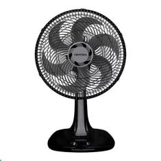 Ventilador Mesa Turbo Preto 6 Pás 30cm Preto