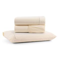 Jogo De Lençol Solteiro Mirante 100% Algodão 3 Peças - Palha