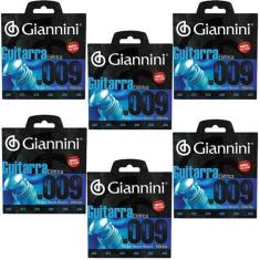 Kit 6 Encordoamento Guitarra Geegst .009 Giannini Envio24H
