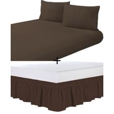 Kit Saia Box Mais Jogo Lençol King Size 4 Peças Promoção - Girassol Co