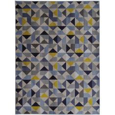 Tapete Sala School Caleidoscopio Azul 1,50x2,00 São Carlos