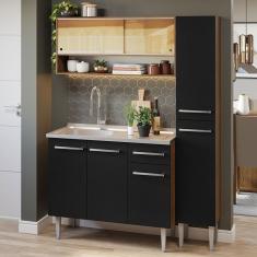 Armário de Cozinha Compacta 137cm com Pia Emilly Madesa 10