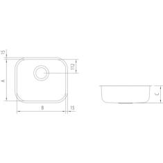 Cuba Retangular Tramontina Prime Aço Inox 40 Bl Acetinada Sem Escape