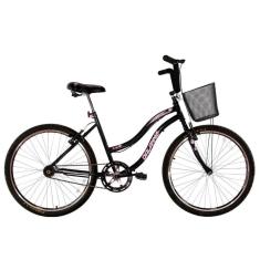 Bicicleta Feminina Aro 26 Beach Preta