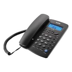 Telefone de Mesa com Fio TCF3000 Elgin Com Identificador de Chamada Preto