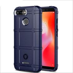 Capa para Xiaomi Redmi 6, proteção robusta, material TPU de fibra de carbono, suave antiderrapante, macia, anti-impressão digital, capa totalmente protetora para Xiaomi Redmi 6