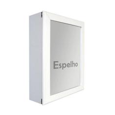 Armário Aéreo para Banheiro com Espelho Espelheira - Branco - Formaliv