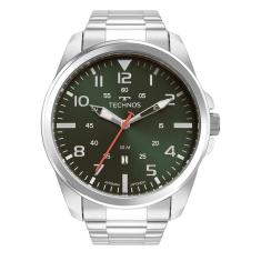 Relógio de Pulso Masculino Technos Analógico Prata Com Calendário 2115MYS/1V