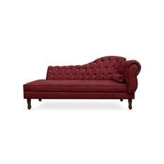 Recamier Divã Juliana 185cm com Strass - Esquerda Suede - Passoni Deco