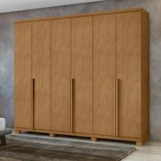 Guarda-roupa 6 Portas 4 Gavetas 100% Mdf Alonzo com Pés - Móveis Lopas