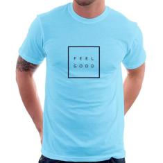 Camiseta Feel Good - Foca na Moda, Azul bebê, M