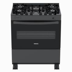 Fogao A Gas Picasso Vitreo 5 Q Grafite Gás Glp