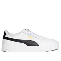 Tênis Feminino Puma Carina Branco e Preto, Branco, Chumbo, 37