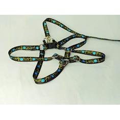 Kit de Peitoral e Guia Ajustável RBPet - Cães e Animais de Mini Porte