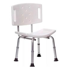 Banqueta Para Banho Branca Com Encosto Até 100kg Supermedy
