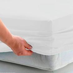 Lençol Casal Avulso Com Elástico Percal 180 Fios - BEM ME QUER , BRANC