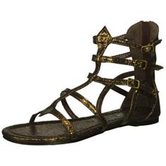 Ellie Shoes Sandália rasteira feminina 015-athena, Bronze, 6