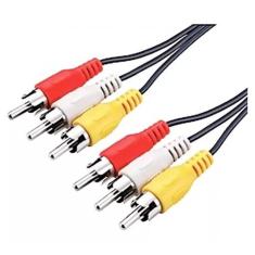 Cabo Audio Video Rca 15 Metros Av 3 Vias Tv Tubo A Cabo Net - CABLEE
