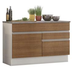 Balcão De Pia Madesa Glamy 1 Porta E 2 Gavetas Branco