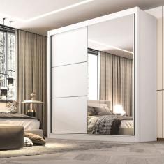 Guarda Roupa Casal 2 Portas 6 Gavetas 100% MDF Coliseu Branco