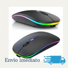 Mouse sem fio recarregavel bluetooth - Wireless mouse, Preto