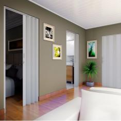 Porta Sanfonada Pvc Polifort 210cmx60cm Cinza