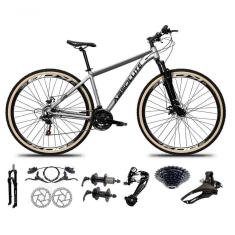 Bicicleta Aro 29 Absolute Nero 5 Freio Hidráulico K7 27v Garfo Com Trava Pneu Com Faixa - Cinza Tam.21