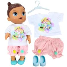 KIT ROUPA BONECA PARA BABY ALIVE - CONJUNTO PÁSCOA - CASINHA 4