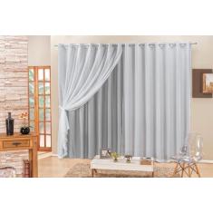 Cortina Elegance 3,00 X 2,50 Cinza - Rose Jordao
