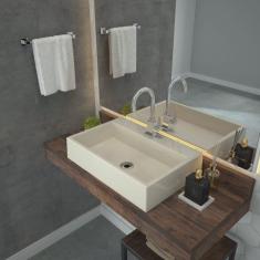 Kit Cuba RT55 com Válvula Click 1 Polegada e meia e Sifão Cromado e Flexível Compace