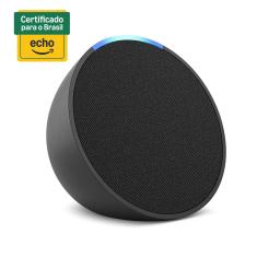 Smart Speaker Echo Pop Compacto com Som Envolvente e Alexa - Preto