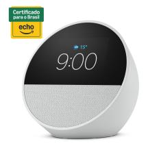 Echo Spot (2024) com Alexa, Despertador Inteligente com Som Vibrante - Branco