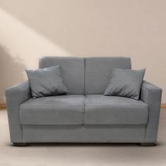 Sofá Estofado 2 Lugares Sala Estar Recepção Mariana Suede Cinza
