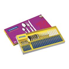 Faqueiro 24 Peças Tramontina New Kolor Azul