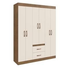 Guarda-Roupas 6 Portas 2 Gavetas Multimóveis CR35111