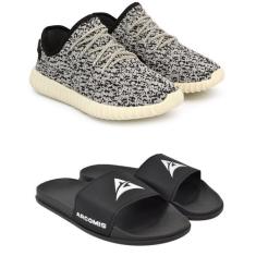 Kit Tênis Masculino Super Boost mais Chinelo slide calce fácil - Arcom