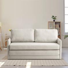 Sofa Cama 2 Lugares 153x68x86cm Charlie Bege-veludo