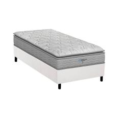 Cama Box Solteiro: Colchão Espuma D45 Probel Anatômico Guarda Costas Próextreme Plus + Base Crc Courano White (88x188)