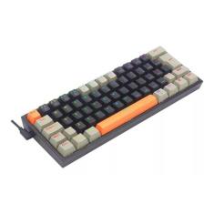 Teclado Gamer Fizz K617Rgb-Og Bk Gy Rgb Switch Brown Laranja