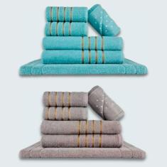 Jogo De Toalhas 12 Pçs Coleção Dubai 100% Algodão Vd+cz