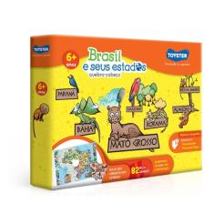 Quebra Cabeça -  Brasil e seus Estados 82 peças Grandes